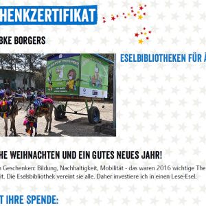 Ich kaufe einen Weihnachts-Esel